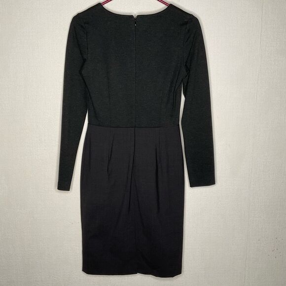 Escada Sport Dress Womens 36 Small Black Wool blend Sheath Knee Length V-Neck - Picture 11 of 14